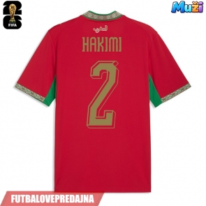 Lacne Muži Futbalové dres Maroko Achraf Hakimi #2 MS 2026 Krátky Rukáv - Domáci